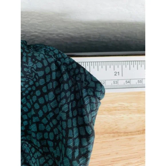 A New Day Women's Green and Black Snake Skin Patterned Long Length Dress Size 16 - Picture 5 of 5